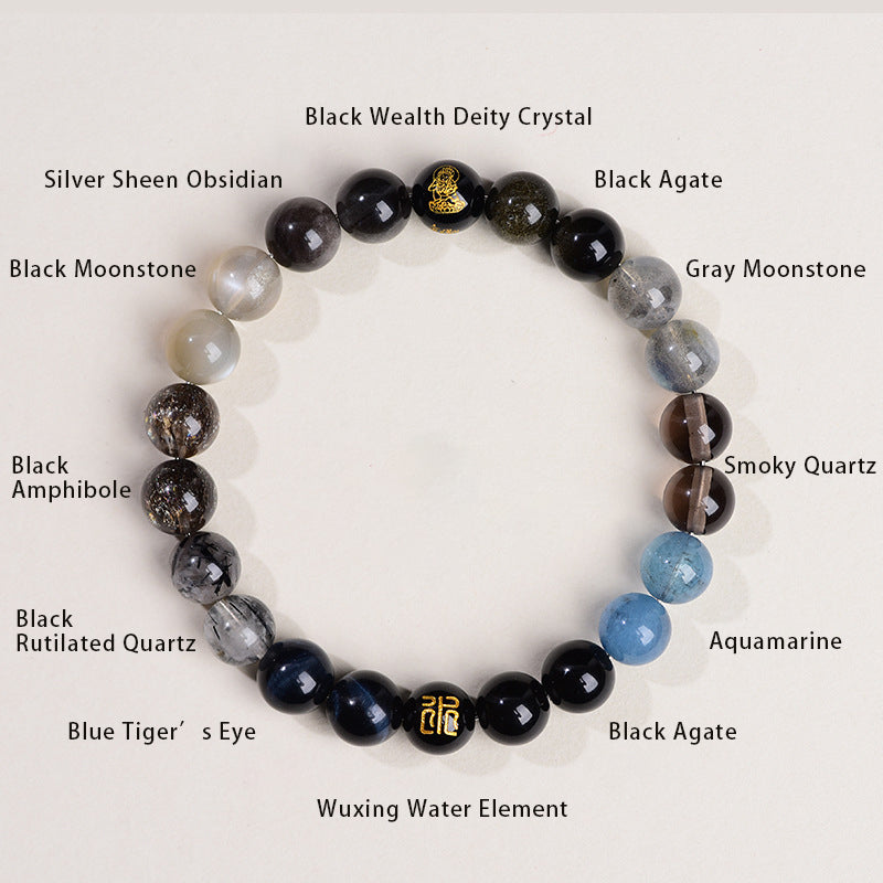 Water Element Wealth Crystals Bracelet